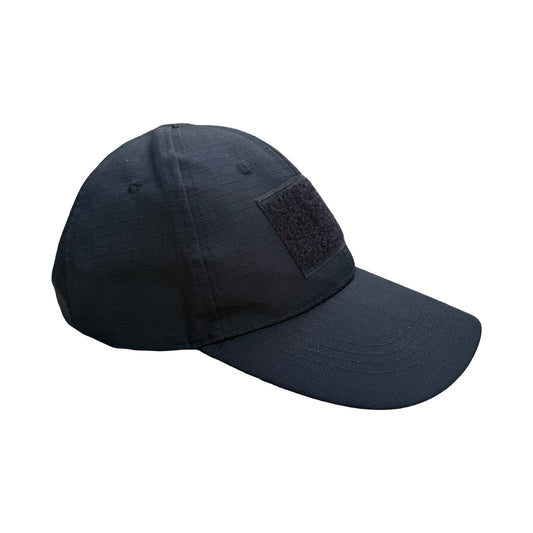 No Duff Black Utility Cap – angled side view