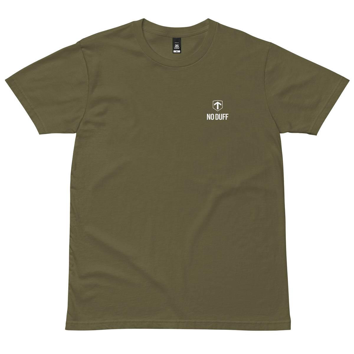 No Duff DANGER BBDA T-Shirt in Army Green – front with small No Duff print