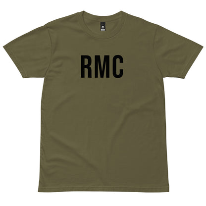 Army Green RMC T-Shirt with black lettering, front view