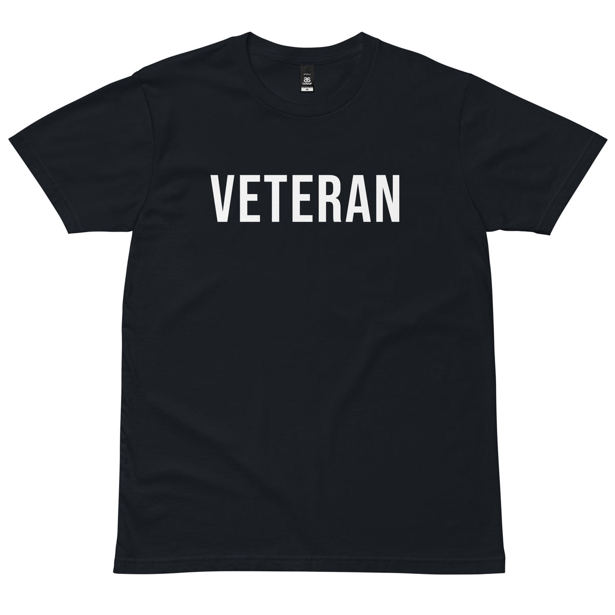 Navy VETERAN T-shirt, front view