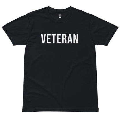 Navy VETERAN T-shirt, front view